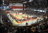 Cuarto partido del Play Off de ascenso a Liga ACB en el Palacio de Deportes de Cartagena. Odio FC Cartagena CB Ceb y Real Betis Baloncesto.