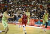 Cuarto partido del Play Off de ascenso a Liga ACB en el Palacio de Deportes de Cartagena. Odio FC Cartagena CB Ceb y Real Betis Baloncesto.
