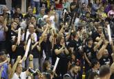 Cuarto partido del Play Off de ascenso a Liga ACB en el Palacio de Deportes de Cartagena. Odio FC Cartagena CB Ceb y Real Betis Baloncesto.