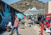 Evento de graffiti 'Fondo Negro' en el dique de La Curra, puerto de Cartagena.