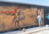 Evento de graffiti 'Fondo Negro' en el dique de La Curra, puerto de Cartagena.