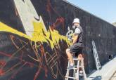 Evento de graffiti 'Fondo Negro' en el dique de La Curra, puerto de Cartagena.