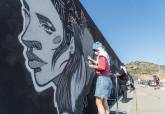 Evento de graffiti 'Fondo Negro' en el dique de La Curra, puerto de Cartagena.