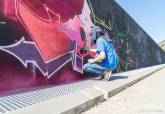 Evento de graffiti 'Fondo Negro' en el dique de La Curra, puerto de Cartagena.
