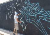 Evento de graffiti 'Fondo Negro' en el dique de La Curra, puerto de Cartagena.