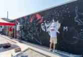 Evento de graffiti 'Fondo Negro' en el dique de La Curra, puerto de Cartagena.