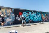 Evento de graffiti 'Fondo Negro' en el dique de La Curra, puerto de Cartagena.