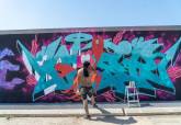 Evento de graffiti 'Fondo Negro' en el dique de La Curra, puerto de Cartagena.