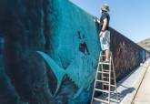 Evento de graffiti 'Fondo Negro' en el dique de La Curra, puerto de Cartagena.