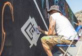 Evento de graffiti 'Fondo Negro' en el dique de La Curra, puerto de Cartagena.