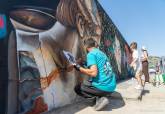 Evento de graffiti 'Fondo Negro' en el dique de La Curra, puerto de Cartagena.
