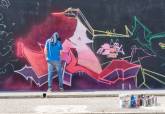 Evento de graffiti 'Fondo Negro' en el dique de La Curra, puerto de Cartagena.