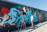 Evento de graffiti 'Fondo Negro' en el dique de La Curra, puerto de Cartagena.