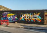 Evento de graffiti 'Fondo Negro' en el dique de La Curra, puerto de Cartagena.