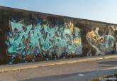 Evento de graffiti 'Fondo Negro' en el dique de La Curra, puerto de Cartagena.