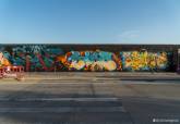 Evento de graffiti 'Fondo Negro' en el dique de La Curra, puerto de Cartagena.