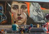 Evento de graffiti 'Fondo Negro' en el dique de La Curra, puerto de Cartagena.