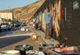 Evento de graffiti 'Fondo Negro' en el dique de La Curra, puerto de Cartagena.