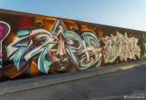 Evento de graffiti 'Fondo Negro' en el dique de La Curra, puerto de Cartagena.