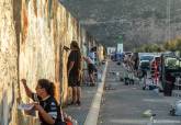 Evento de graffiti 'Fondo Negro' en el dique de La Curra, puerto de Cartagena.