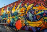 Evento de graffiti 'Fondo Negro' en el dique de La Curra, puerto de Cartagena.