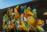 Evento de graffiti 'Fondo Negro' en el dique de La Curra, puerto de Cartagena.