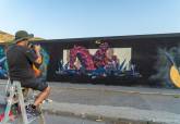Evento de graffiti 'Fondo Negro' en el dique de La Curra, puerto de Cartagena.