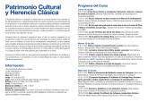 Inscripciones abiertas para el curso de patrimonio cultural y herencia clsica