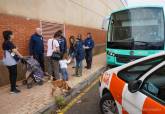 Los vecinos evacuados de Villas Caravaning vuelven a sus casas tras haber estado alojados en el pabellón de Cabezo Beaza