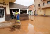 Trabajos de limpieza en las zonas afectadas por las fuertes lluvias