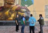 Restauraci�n del mural romano de Canteras