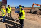 Visita a las obras de la nueva glorieta de acceso a La Aljorra