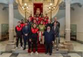 La alcaldesa recibe al Jimbee Cartagena tras ganar su tercera Supercopa