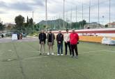 Supervisi�n de los trabajos de renovaci�n de c�sped del campo de f�tbol 5 de La Vaguada