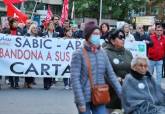 Manifestaci�n en defensa de los puestos de trabajo de Sabic