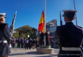 Acto de izado permanente de la Bandera de Espa�a en la Plaza de la Marina del barrio de Santa Luc�a