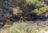 Bomberos de Cartagena intervienen en incendio forestal estabilizado pr�ximo a Cabo Ti�oso