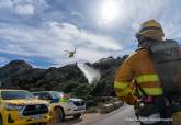 Bomberos de Cartagena intervienen en incendio forestal estabilizado pr�ximo a Cabo Ti�oso