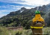 Bomberos de Cartagena intervienen en incendio forestal estabilizado pr�ximo a Cabo Ti�oso