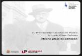 XL edici�n del Premio Internacional de Poes�a Antonio Oliver Belm�s.�