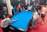 El Club Billar C. Cartagena con alumnos del IES Mediterr�neo. Programa ADE