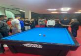 El Club Billar C. Cartagena con alumnos del IES Mediterr�neo. Programa ADE