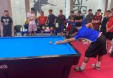 El Club Billar C. Cartagena con alumnos del IES Mediterr�neo. Programa ADE