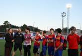 Visita al campo de la Deportiva Minera, estadio Ángel Celdrán, que estrena iluminación