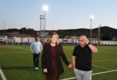 Visita al campo de la Deportiva Minera, estadio �ngel Celdr�n, que estrena iluminaci�n