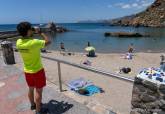Socorristas en Cala Cortina. Plan de vigilancia en playas. Junio, 2026.
