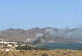Controlado el incendio declarado en el Palmeral de San Gin�s pero pendientes de las circunstancias del viento