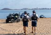 Polic�a Local, Protecci�n Civil. Playas de Cartagena. Unidad Acu�tica. Im�genes de Playa Honda, julio 2026.