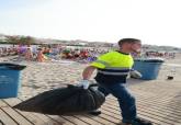 Operativo de limpieza en playas de Cartagena