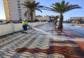Operativo de limpieza en playas de Cartagena